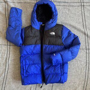 Boy's Size 14/16 Large North Face Hooded Puffer Jacket